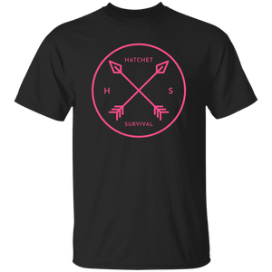 Ultra Cotton Pink "Hatchet Survival" T-Shirt