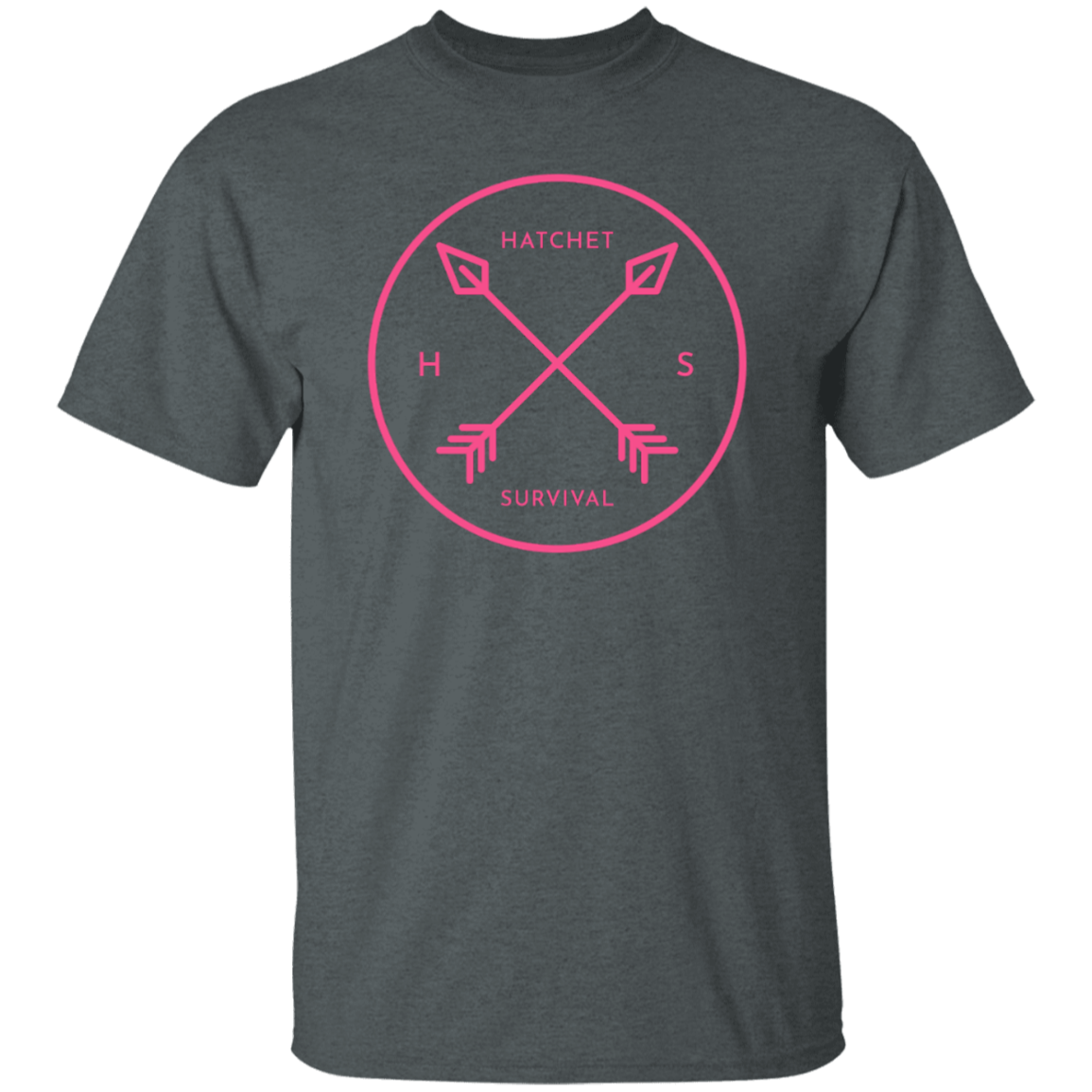 Ultra Cotton Pink "Hatchet Survival" T-Shirt